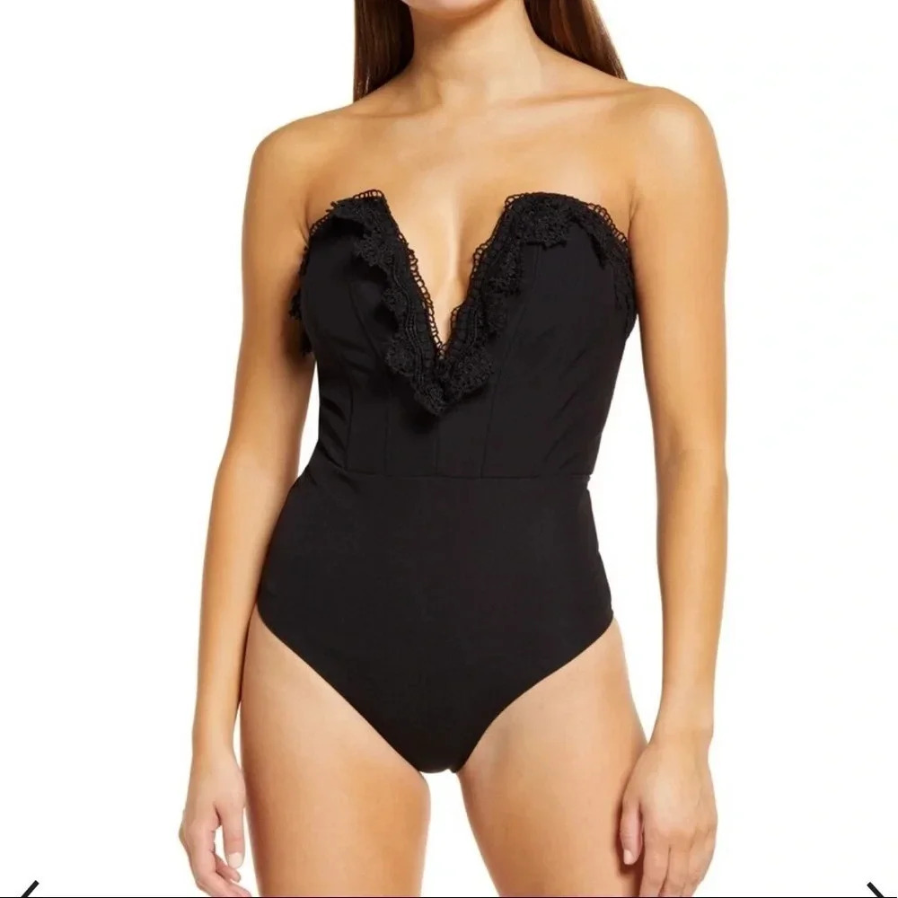 Nichole Lynel Black Bodysuit